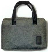 Bible Cover, Organizer, Charcoal Gray Wool, X Large